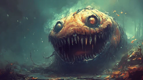 Swamp-born pumpkin leviathan grinning through the rotstorm.