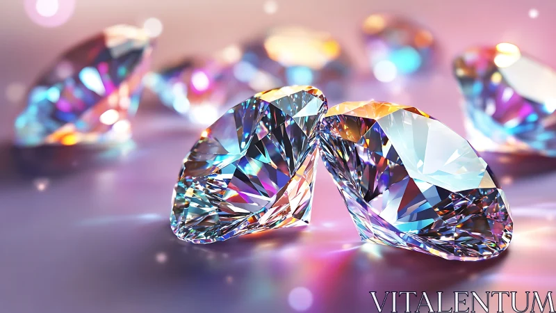 Prismatic cut diamonds render high-dispersion caustics on bokeh field