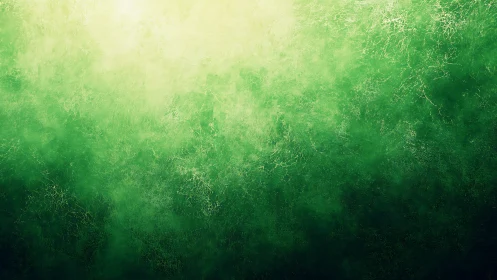 Emerald mist horizon bathed in soft alchemical light.