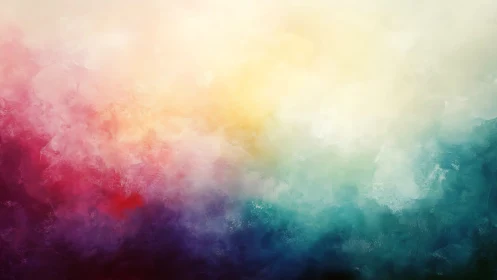 Abstract gradient cloud field blends warm and cool tones