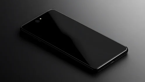 Black Smartphone Rendered Against Gradient Background