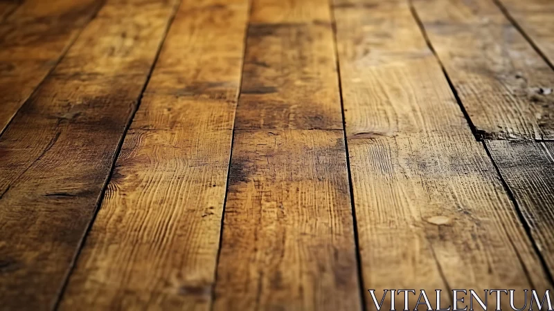 Rustic Wooden Floorboards in Warm Natural Light, Vintage Style.