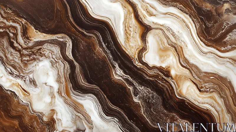 Abstract brown marble texture with swirling natural stone patterns.