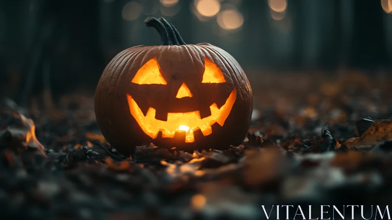 Jack O’Lantern grins wider than the October forest shadows