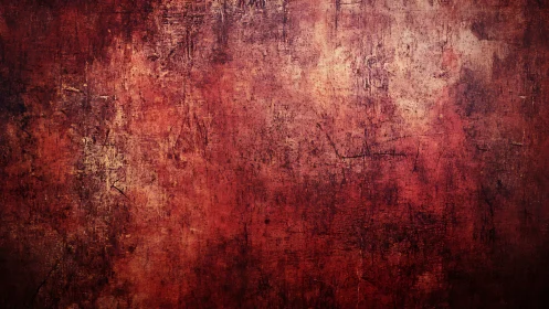 Heavily weathered red grunge surface with layered scratch textures