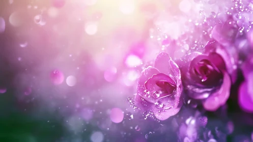 Macro floral composition with hydrophobic petals and diffused bokeh.