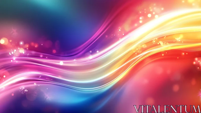 Radiant neon light waves flow across a vibrant spectrum.