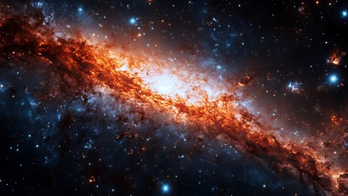 Starforge River ignites a molten path across deep space.