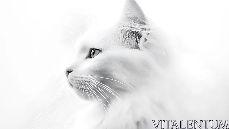 Meet the Mesmerizing White Cat with Soulful Eyes.