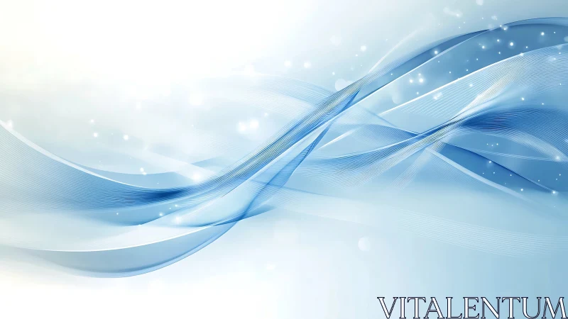 Parametric blue wavefront ribbons in luminous gradient space.