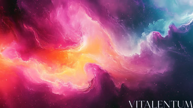 Nebular color stream with vibrant magenta and cyan gradients.