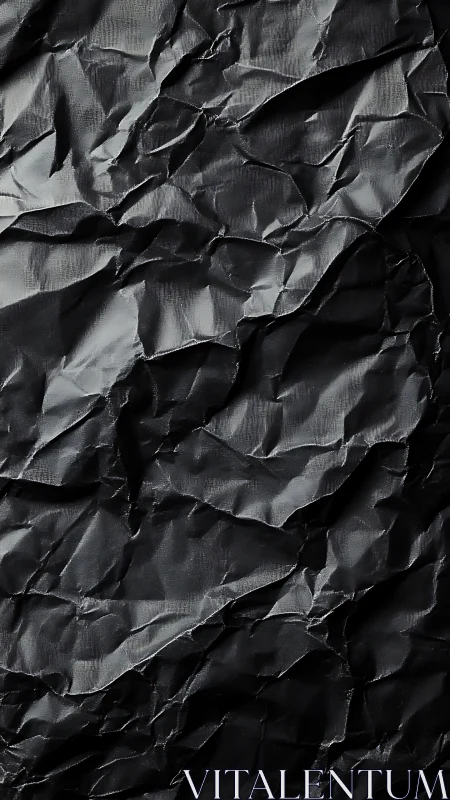 Nocturne of Crumpled Charcoal Paper Shadowscape.