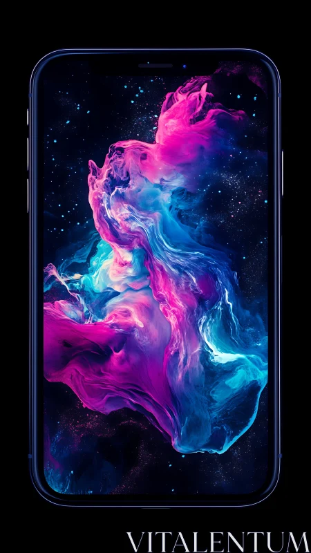 Nebula Cascade: Cosmic Ink Dances Through Digital Void.