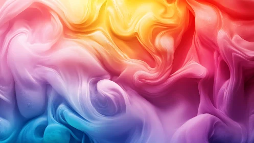 Radiant swirls of rainbow color in dreamy soft motion.