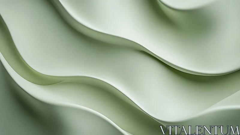 Layered pale green abstract surface with smooth folds.