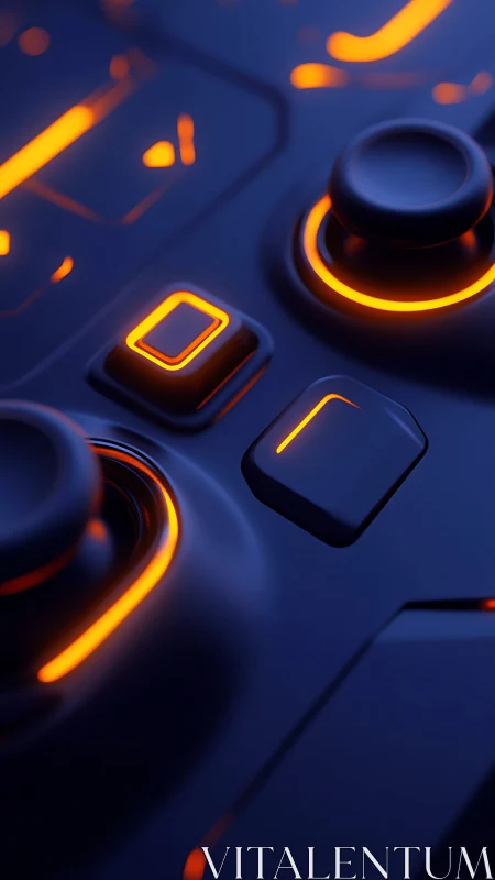 Midnight gamepad glow inviting late-night play sessions.