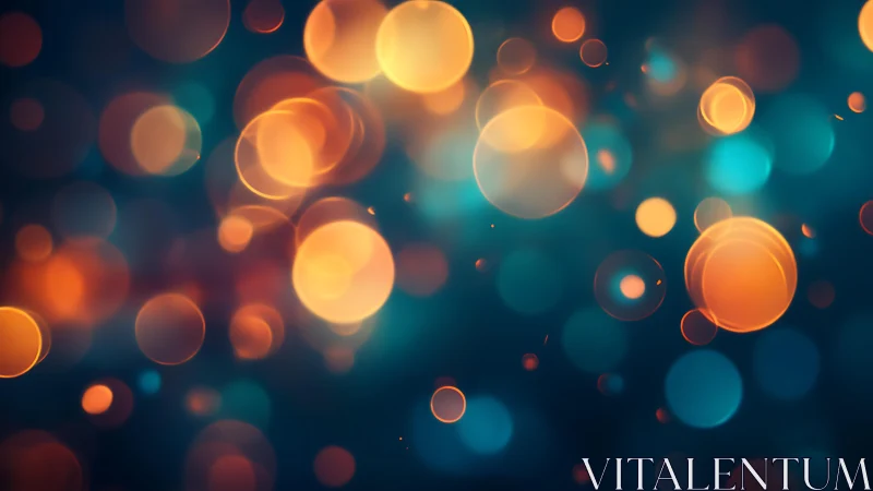 Vibrant bokeh lights abstract background in warm and cool tones.