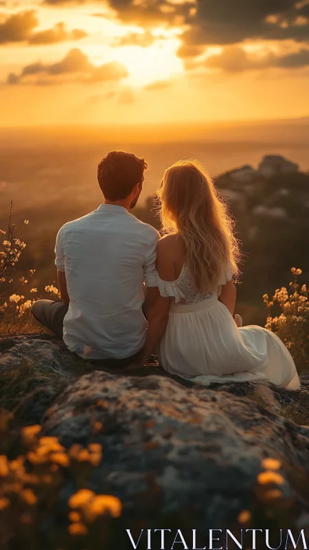 Two Hearts at Golden Hour: A Sunset Romance.