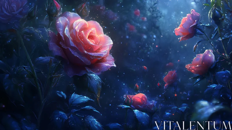 Luminescent Roses in Cosmic Darkness.