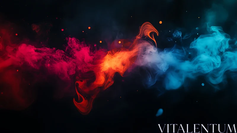 Chromatic Smoke Duel Between Ember Red and Electric Blue.