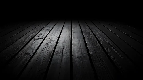 Low key wooden floor perspective with dramatic vanishing point.