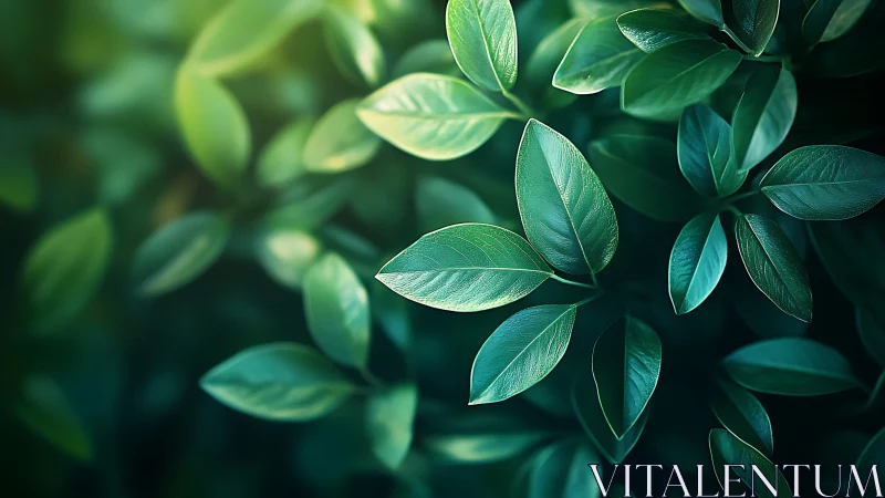 Macro botanical foliage with shallow depth-of-field rendering.