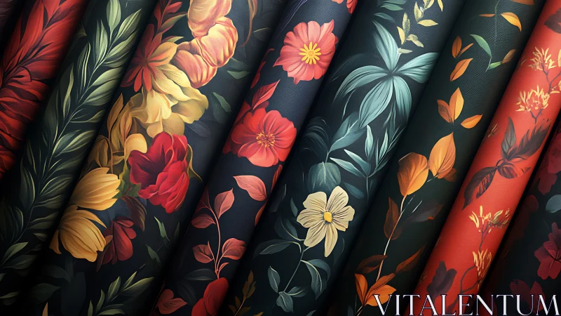Rolled Fabric Floral Patterns Collection