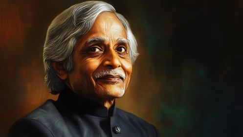 Warm portrait of an elderly man with kind, thoughtful eyes.