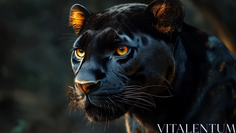 Black Panther's Golden Gaze Captures Wild Beauty.