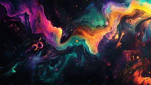 Spectral nebula fluid dynamics with luminous gaseous swirls