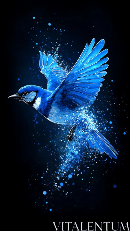 Blue Jay in Motion: Particle Dissolution Study.