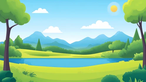 Rolling Valleys Embrace Mountain Peaks Under Golden Sunlight.