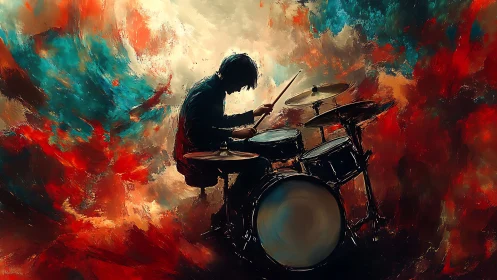 Stormbeat drummer ignites a swirling nebula of sound and color.