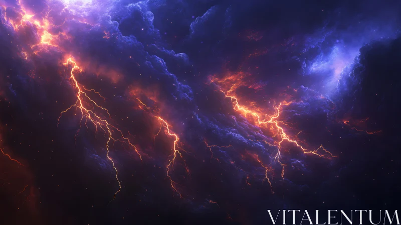 Storm-lit cosmic clouds glowing with vivid electric energy.