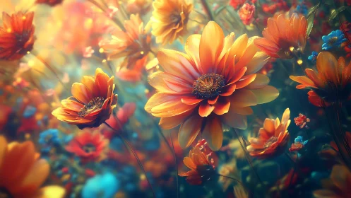 Gerberas Ablaze: Where Sunlight Dances With Petals.