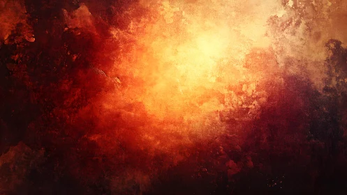 Fiery Abstract Texture With Warm Red And Orange Tones, Grunge Style.