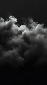 Midnight stormclouds drifting through a velvet void.