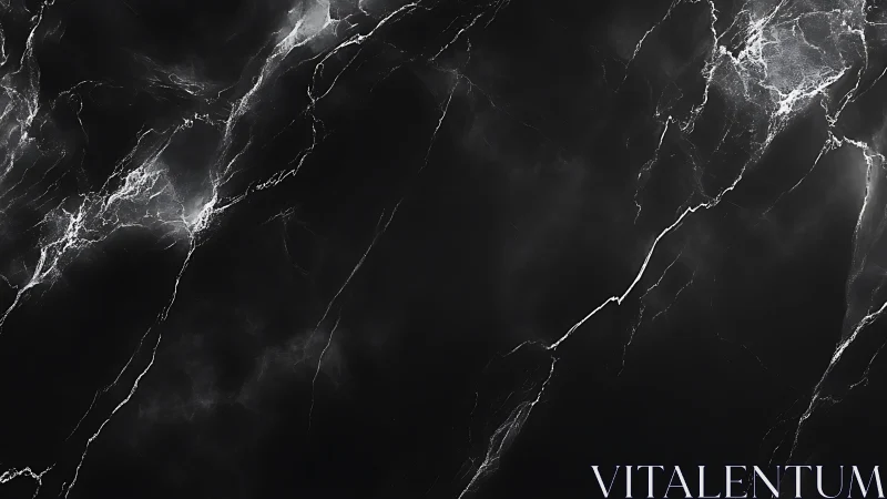 Elegant black marble veins with soft, luminous highlights.