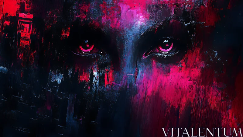 Spectral gaze emerging through chromatic noise fields.