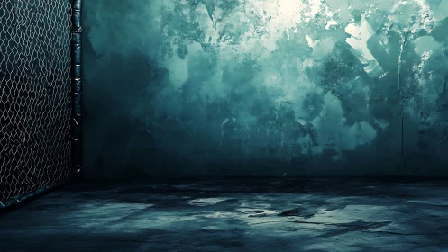 Moody cage corner invites gritty training and bold stories