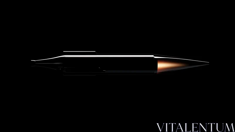 High-Velocity Projectile Design Study. Sleek aerodynamic form.