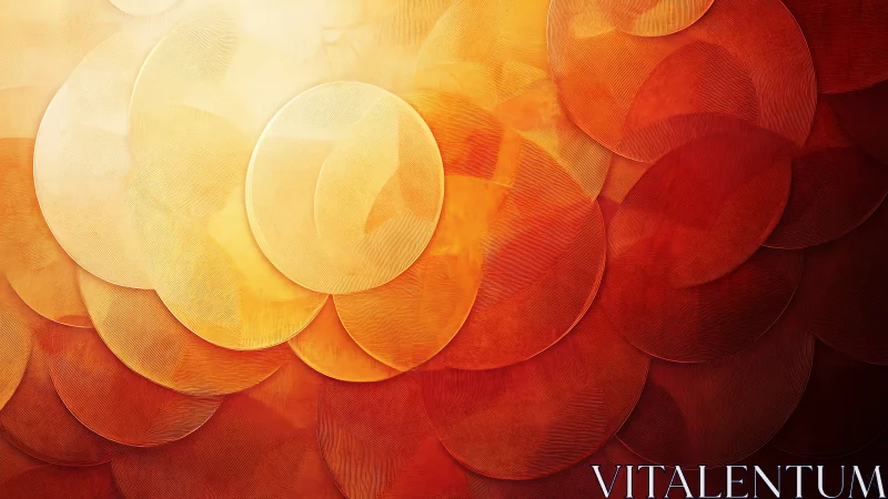 Overlapping orange circles forming warm abstract background.