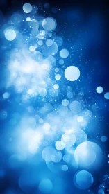 Defocused blue bokeh field demonstrates radial blur gradients and depth layering