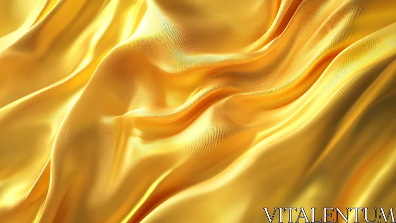 Golden satin folds in luminous abstract fabric waves.