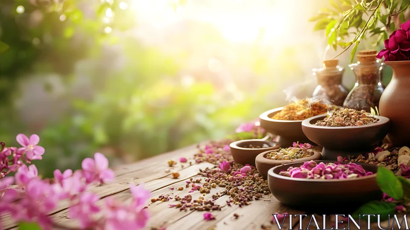 Sunlit garden spices and petals for slow, joyful living.