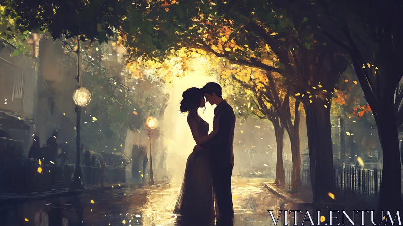 Autumn's Glowing Embrace Unfolds Beneath Golden Canopy