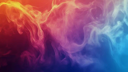 Chromatic vapor currents swirling through prismatic haze.