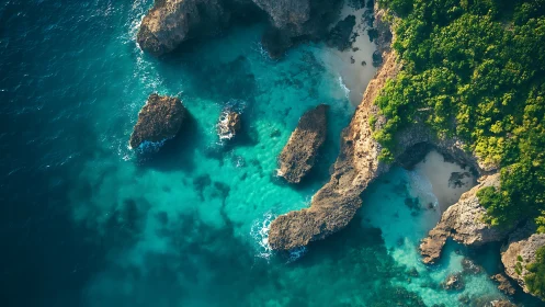 Turquoise Archipelago: Aerial Dance of Stone and Sea.