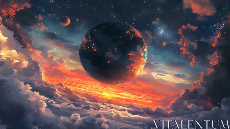 Stratified nebular skies with eclipsed planetary singularity.