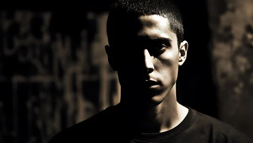 Half-lit portrait where shadows carve a city of secrets.